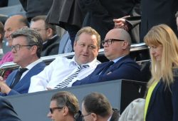 Newcastle United owner Mike Ashley and managing director Lee Charnley during the Barclays Premier League match between Newcastle United and Tottenham Hotspur played at St. James' Park, Newcastle upon Tyne, on the 15th May 2016