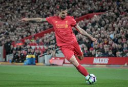 Dejan Lovren (Liverpool) get a cross into the AFC Bournemouth penalty box during the Premier League match between Liverpool and Bournemouth at Anfield, Liverpool