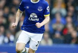 Seamus Coleman during the Premier League match between Everton and Hull City played at Anfield, Liverpool on 18th March 2017