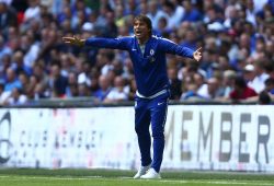 Manager of Chelsea, Antonio Conte gestures