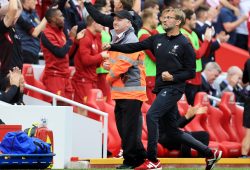 Liverpool manager Jurgen Klopp celebrates the opening goal