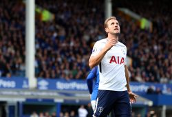 Harry Kane shows a look of dejection after missing a chance to score