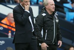 Crystal Palace manager Roy Hodgson looks dejected during the game