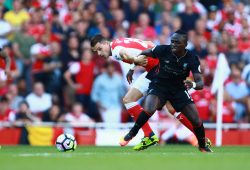 Arsenal v Liverpool . . London, UK . . 14.08.2016 Granit Xhaka (A) Sadio Mane (L) PUBLICATIONxNOTxINxUK

Arsenal v Liverpool London UK 14 08 2016 Granite Xhaka A Sadio Mane l PUBLICATIONxNOTxINxUK