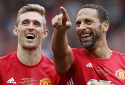Darren Fletcher and Rio Ferdinand during the Michael Carrick Testimonial match at the Old Trafford Stadium, Manchester. Picture date: June 4th 2017. Picture credit should read: Simon Bellis/Sportimage PUBLICATIONxNOTxINxUK

Darren Fletcher and Rio Ferdinand during The Michael Carrick Testimonial Match AT The Old Trafford Stage Manchester Picture Date June 4th 2017 Picture Credit should Read Simon Bellis Sportimage PUBLICATIONxNOTxINxUK