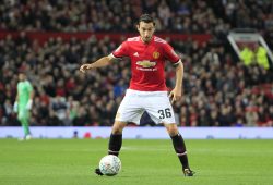 Manchester United defender Matteo Darmian (36) during the EFL Cup match between Manchester United and Burton Albion at Old Trafford, Manchester