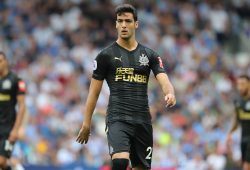 Newcastle United midfielder Mikel Merino (23) during the Premier League match between Brighton and Hove Albion and Newcastle United at the American Express Community Stadium, Brighton and Hove