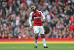 Alexandre Lacazette of Arsenal dejected