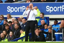 Manager of Burnley, Sean Dyche shouts orders