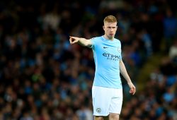 Kevin De Bruyne of Manchester City points