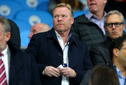 Everton manager Ronald Koeman watches from the stand