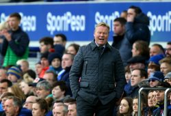 Everton manager Ronald Koeman shows a look of dejection