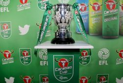 The Carabao Cup seen on set.