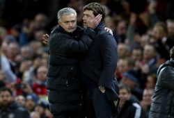 Jose Mourinho manager of Manchester United ManU consoles Mauricio Pochettino manager of Tottenham during the English Premier League match at Old Trafford Stadium, Manchester. Picture date: December 11th, 2016. Pic Simon Bellis/Sportimage PUBLICATIONxNOTxINxUK

Jose Mourinho Manager of Manchester United ManU consoles Mauricio Pochettino Manager of Tottenham during The English Premier League Match AT Old Trafford Stage Manchester Picture Date December 11th 2016 Pic Simon Bellis Sportimage PUBLICATIONxNOTxINxUK