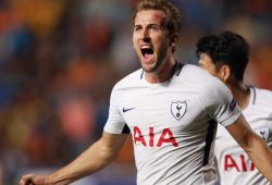 epa06228913 Tottenham Hotspur player Harry Kane celebrates a goal during the UEFA Champions League Group H match between Apoel FC and Tottenham Hotspur at the GSP stadium in Nicosia, Cyprus, 26 September 2017.  EPA-EFE/STRINGER