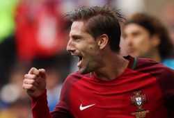 MOSCOW, RUSSIA ? JULY 2, 2017: Portugal?s Adrien Silva scores a goal against Mexico in their 2017 FIFA Confederations Cup third place football match at Otkrytie Arena. Sergei Savostyanov/TASS 
All Over Press