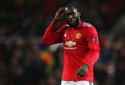 Romelu Lukaku of Manchester United looks dejected