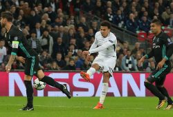 Dele Alli of Tottenham Hotspur scores his sides second goal