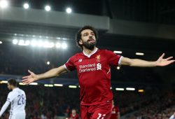 Mohamed Salah celebrates scoring his sides first goal