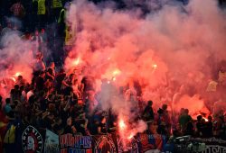 CSKA Fans with fireworks Roma 17-09-2014 Stadio Olimpico, Football Calcio Champions League - CSKA. PUBLICATIONxNOTxINxITAxFRA andreaxstaccioli

CSKA supporters with Fireworks Roma 17 09 2014 Stadio Olimpico Football Calcio Champions League CSKA PUBLICATIONxNOTxINxITAxFRA