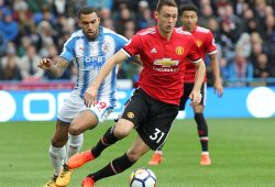 Huddersfield Town v Manchester United ManU Premier League Nemanja Matic of Manchester United and Daniel Williams of Huddersfield Town in action during the Premier League match at the John Smiths Stadium, Huddersfield. PUBLICATIONxNOTxINxUK Copyright: xMichaelxSedgwickx FIL-10833-0012