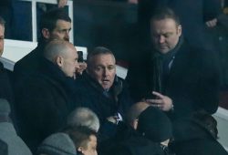 Stoke manager Paul Lambert in the stands