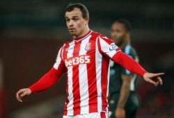 Stoke City player Xherdan Shaqiri during the Premier League Match between Stoke City and Manchester City at Bet365 Stadium, Stoke on March 12th