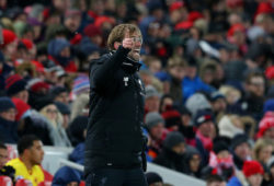 Liverpool Manager Jurgen Klopp shouts instructions to his team