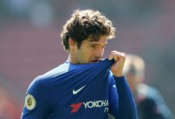 Marcos Alonso of Chelsea with a  look of dejection