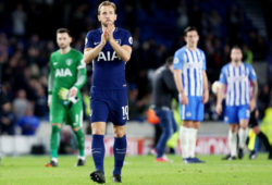 Harry Kane of Tottenham Hotspur applauds the fans.