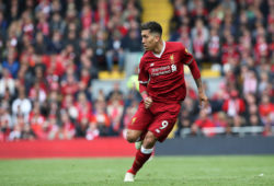 Liverpool striker Roberto Firmino (9) during the Premier League match between Liverpool and Stoke City at Anfield, Liverpool. Picture by Craig Galloway