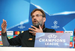 epa06657172 Liverpool's manager Juergen Klopp during a press conference at the City Academy in Manchester, Britain, 09 April 2018. Liverpool FC will face Manchester City FC in the UEFA Champions League quarter final second leg soccer match held at the Etihad Stadium in Manchester, Britain, 10 April 2018.  EPA-EFE/Nigel Roddis