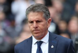 A stern looking Claude Puel manager of Leicester City
