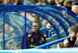Wayne Rooney of Everton looks on after been substituted