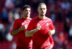 Jordan Henderson of Liverpool during the warm up