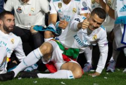 Real Madrid??s Portuguese forward Cristiano Ronaldo during the celebration of the thirteenth champions league won by Real Madrid, Santiago Bernabeu Stadium, Madrid, May 27, 2018