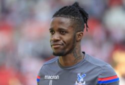 5th May 2018, bet365 Stadium, Stoke-on-Trent, England; EPL Premier League football, Stoke City versus Crystal Palace; Wilfried Zaha of Crystal Palace warms up for the game PUBLICATIONxINxGERxSUIxAUTxHUNxSWExNORxDENxFINxONLY ActionPlus12019967