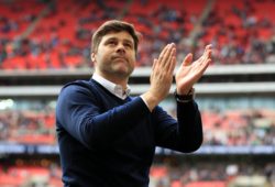 13th May 2018, Wembley Stadium, London England; EPL Premier League football, Tottenham Hotspur versus Leicester City; Tottenham Hotspur Manager Mauricio Pochettino during his lap of honor as Spurs finish in 3rd place in league and make Champions league PUBLICATIONxINxGERxSUIxAUTxHUNxSWExNORxDENxFINxONLY ActionPlus12024700