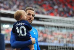 13th May 2018, Wembley Stadium, London England; EPL Premier League football, Tottenham Hotspur versus Leicester City; Harry Kane of Tottenham Hotspur during his lap of honor as Spurs finish in 3rd place in league and make Champions league PUBLICATIONxINxGERxSUIxAUTxHUNxSWExNORxDENxFINxONLY ActionPlus12024701