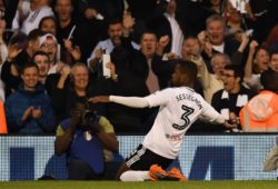 Fulham v Derby County Sky Bet Championship Play-Off Semi-Final Ryan Sessegnon of Fulham celebrates after scoring during the Sky Bet Championship Play-Off Semi-Final match at Craven Cottage, London PUBLICATIONxNOTxINxUK Copyright: xSimonxDaelx FIL-11796-0032