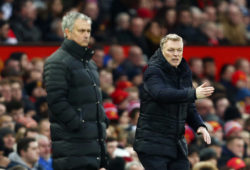 4.06818632 Sunderland manager David Moyes issues instructions next to counterpart Jose Mourinho of Manchester United during the English championship Premier League football match between Manchester United and Sunderland on December 26, 2016 played at Old Trafford in Manchester, England - Photo Matt West / Backpage Images / DPPI 
IBL