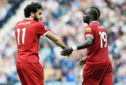 Mohamed Salah of Liverpool and Sadio Mane