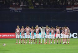 Zagreb, 9.11.2017. - Stadium Maksimir, FIFA World Cup WM Weltmeisterschaft Fussball 2018, Playoff for Final Tournament. Croatia (r/w) - Greece (blue) 4:1 // Ivan RAKITIC (7), Andrej KRAMARIC (9), Dejan LOVREN (6), Luka MODRIC (10), Domagoj VIDA (21), Danijel SUBASIC (23-GK), Ivan RAKITIC (7), Ivan RAKITIC (7), Marcelo BROZOVIC (11), Ivan STRINIC (3), Ivan PERISIC (4), Nikola KALINIC (16) PUBLICATIONxNOTxINxCRO