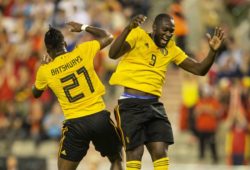 Michy BATSHUAYI Romelu LUKAKU celebrate after scoring a goal during a friendly game between Belgium and Costa Rica, as part of preparations for the 2018 FIFA World Cup WM Weltmeisterschaft Fussball in Russia, on June 11, 2018 in Brussels, Belgium. Photo by Frank Abbeloos - Isosport Belgium vs Costa Rica PUBLICATIONxNOTxINxNED x2248374x