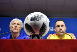 Bilder des Tages - SPORT (180618) -- SARANSK, June 18, 2018 -- Colombian head coach Jose Pekerman (L) and goalkeeper David Ospina attend a press conference PK Pressekonferenz during the 2018 FIFA World Cup WM Weltmeisterschaft Fussball in Saransk, Russia, on June 18, 2018. ) (SP)RUSSIA-SARANSK-2018 WORLD CUP-COLOMBIA-PRESS CONFERENCE HexCanling PUBLICATIONxNOTxINxCHN