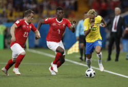4.07618760 Neymar of Brazil, and 7 Breel Embolo of Switzerland during the 2018 FIFA World Cup Russia, Group E football match between Brazil and Switzerland on June 17, 2018 at Rostov Arena in Rostov-on-Don, Russia - Photo Tarso Sarraf / FramePhoto / DPPI 
IBL
