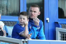 Everton striker Wayne Rooney (10) watches from his box  during the Premier League match between Everton and Southampton at Goodison Park, Liverpool. Picture by Craig Galloway