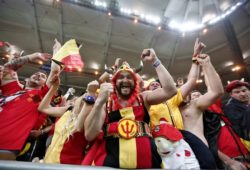 Belgium fans celebrate