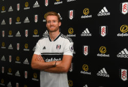 Andre Schurrle poses for a photo after signing on loan for Fulham