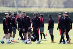 Arsenal s Danny Welbeck during the training session at the Arsenal Training Centre, London Colney. Picture date: 25th April 2018. Picture credit should read: David Klein/Sportimage PUBLICATIONxNOTxINxUK